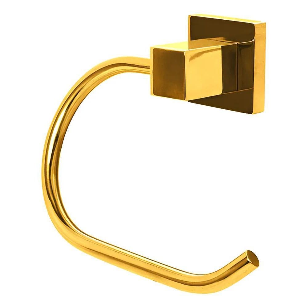 Papeleira Porta Papel Higiênico Grécia Luxo Dourado