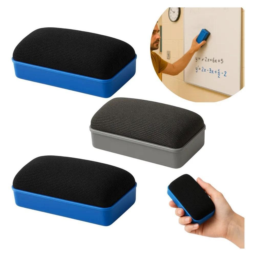 2X Kit 3 Apagador De Quadro Branco Vidro Magnético Lousa E