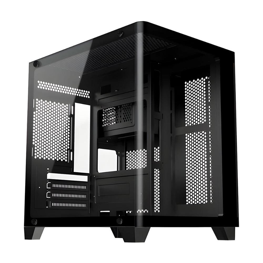 Gabinete Gamer Aquário K-Mex L4RE - Vidro Temperado - Micro-ATX - Preto - CGL4RERH001CB0X