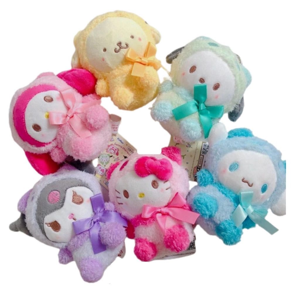 Pacote de brinquedos de pelúcia My Melody Cinnamoroll Anime Kawaii 15cm