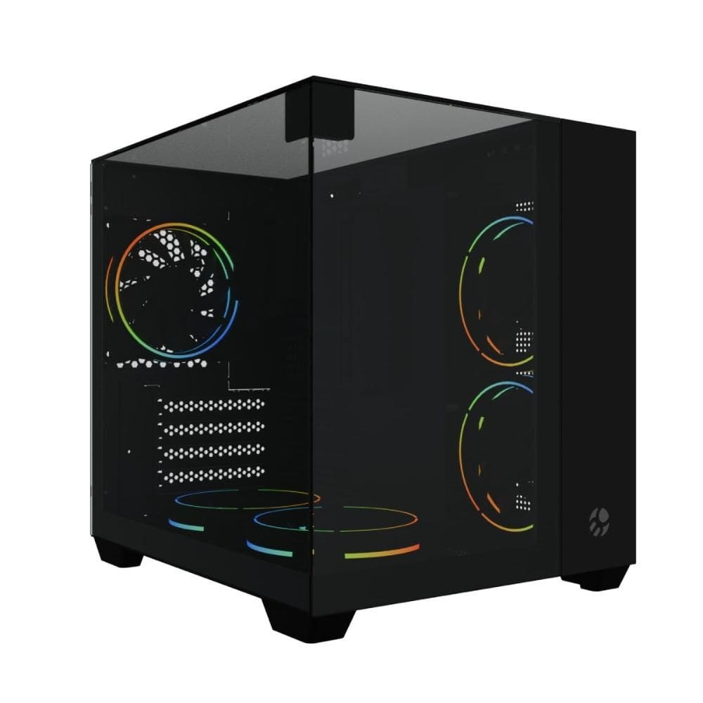 Gabinete Gamer Aquário Bluecase BG-058BBX Tokyo - Vidro Temperado - Micro ATX - Preto