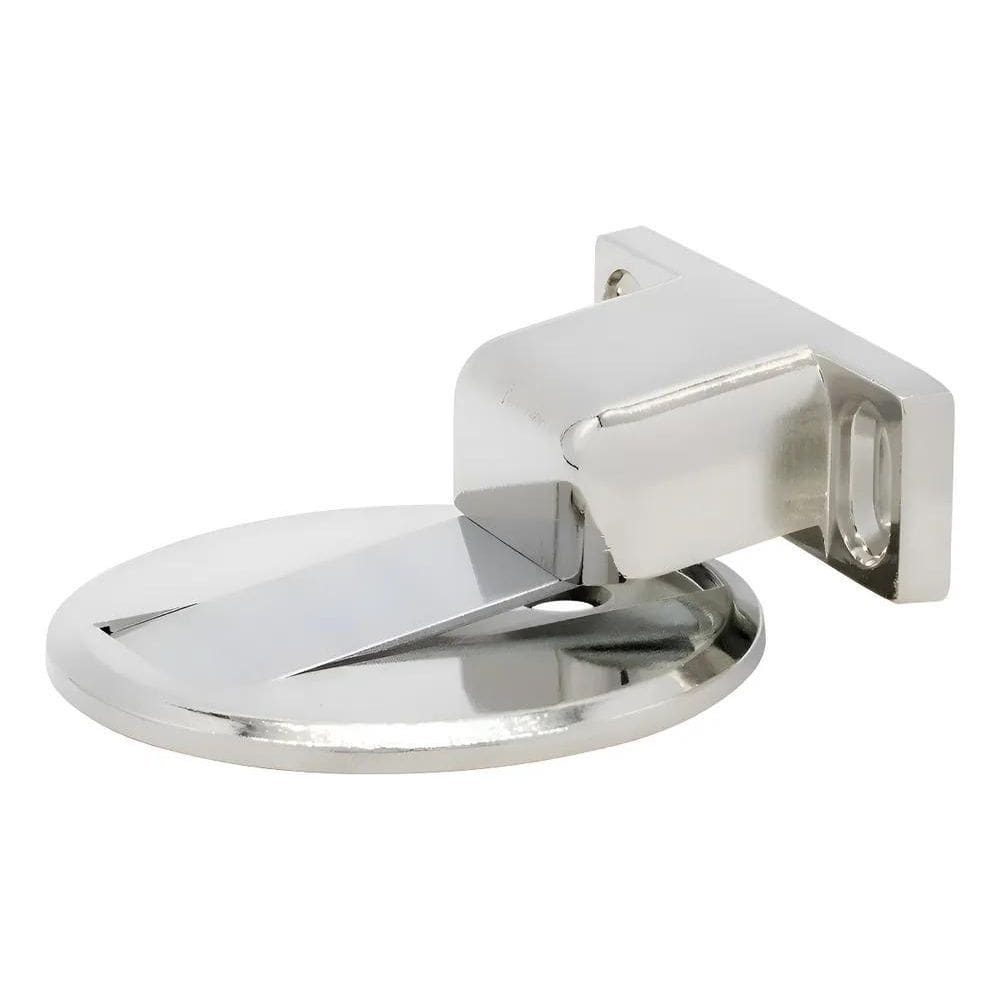 2X Prendedor De Porta Madeira Aço Magnético Kit Cromado