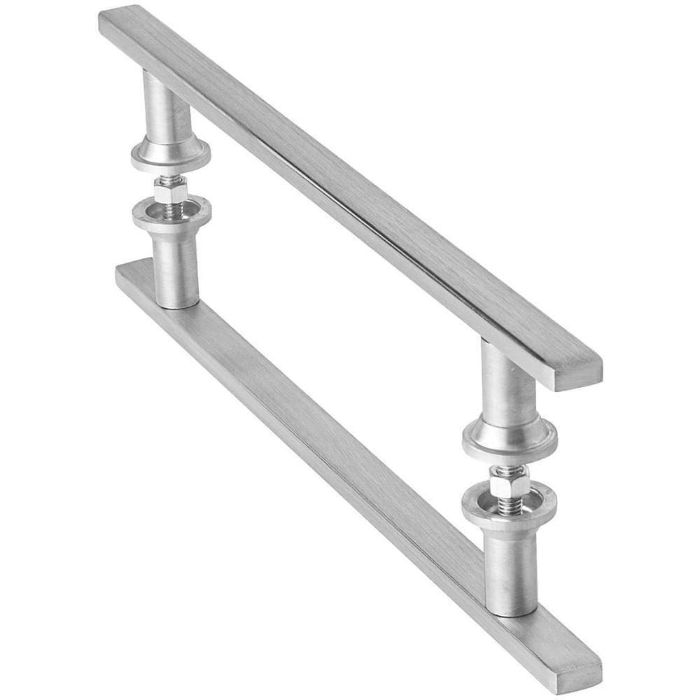 Puxador Aço Inox Escovado Para Porta De Vidro 40Cm M.S