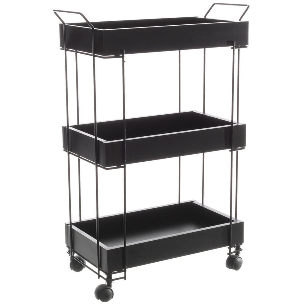Carrinho Multiuso 3 Andares Black
