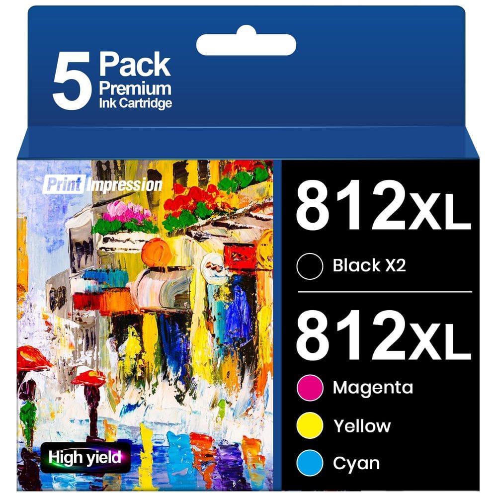 Pacote combinado de cartuchos de tinta PrintImpression 812XL para Epson