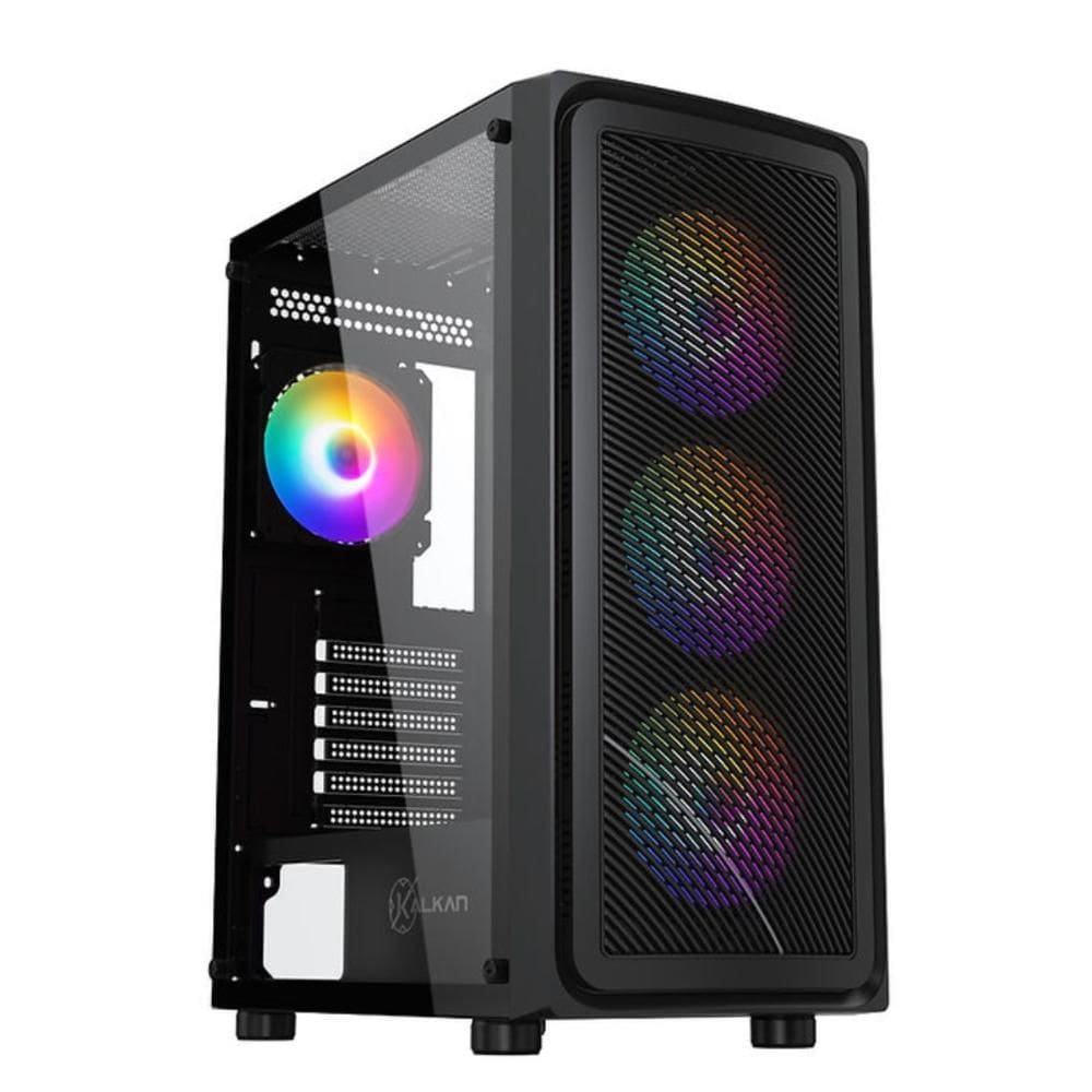 Gabinete Gamer Kalkan Joturn - Vidro Temperado - 4 Coolers ARGB Inclusos - ATX - Preto - KLK00038
