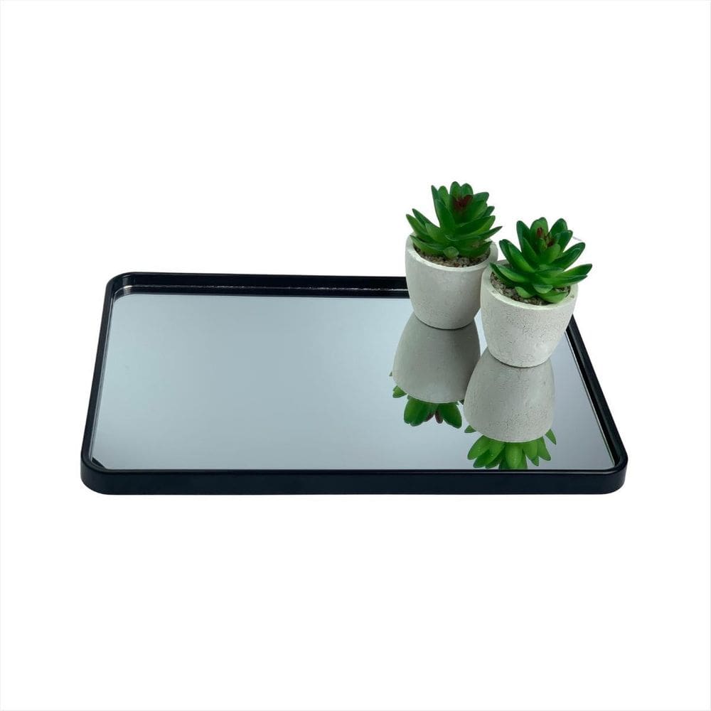 Bandeja Espelho Multiuso Porta Objetos Sala Banheiro Luxo