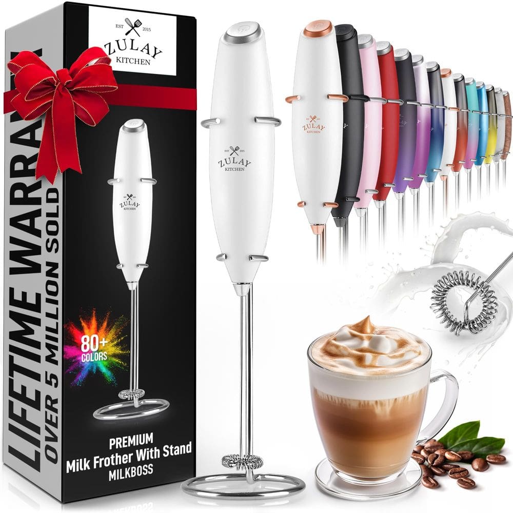Batedor de leite Zulay Kitchen Milk Boss Blizzard White