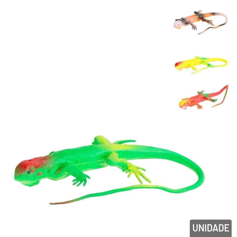 Lagarto de Plástico 17cm Color - Tudo em Caixa