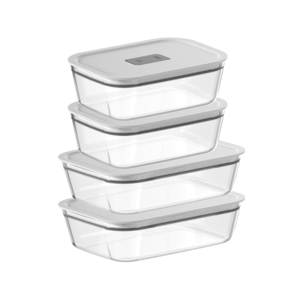 Conjunto de Potes de Vidro Herméticos 4 Peças Fresh Lock Ou