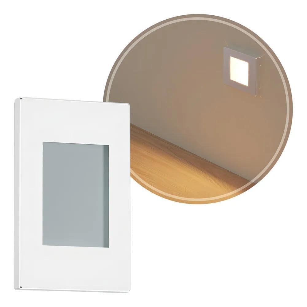 2X Balizador De Parede Embutir Luminária De Escada Para Lâ