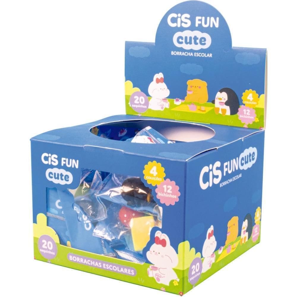 Borracha Decorada Cis Fun Mini 3D Bl.C/03 Sortid Dp.C/20