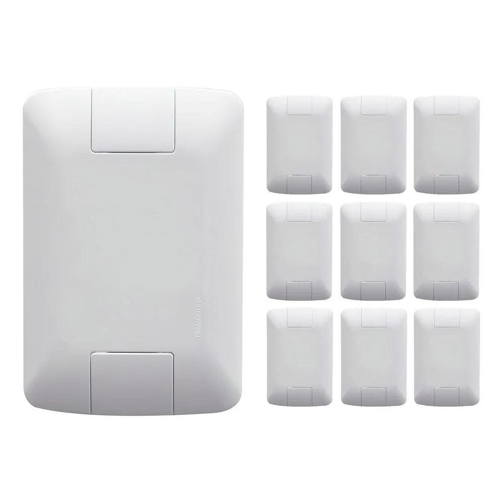 2X Kit Com 10 Tampo Cego 4X2 Espelho Placa Cega Aria Tramo