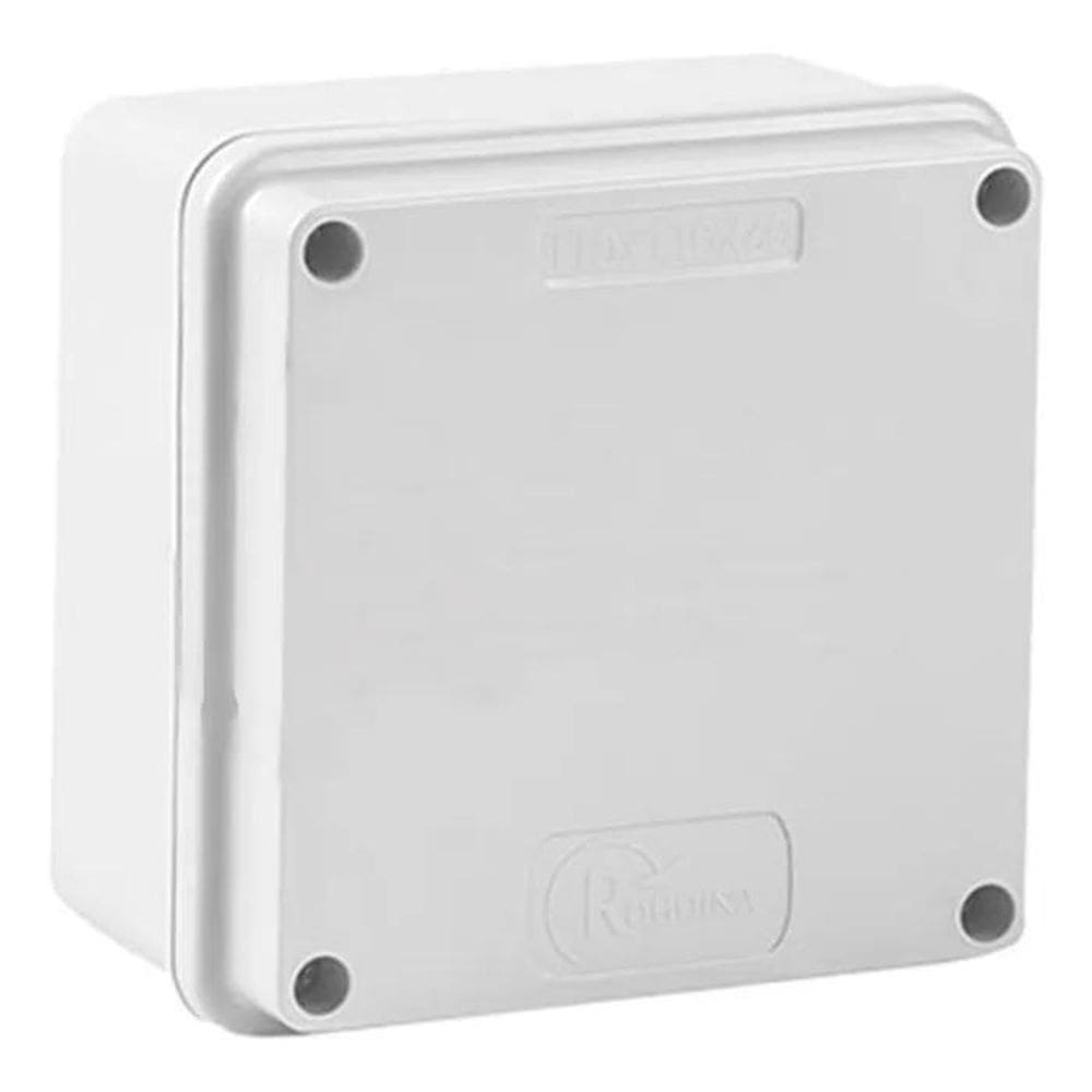Caixa Econômica Branca Tampa Opaca Ip66 Rohdina 110X110X60Mm