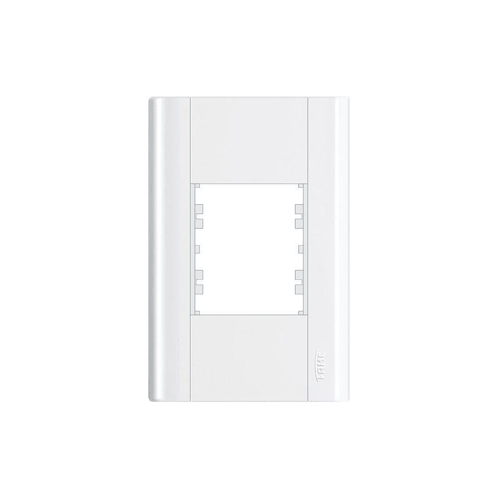 Placa Fame Modulare 4x2 Para 2 Módulos Horizontais Branca