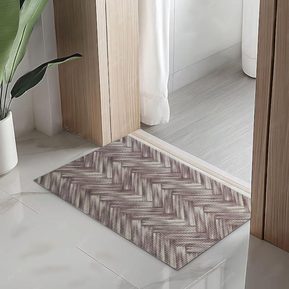 Tapete Passadeira Capacho Emborrachada Antiderrap. 0,65x1,00 Madeira