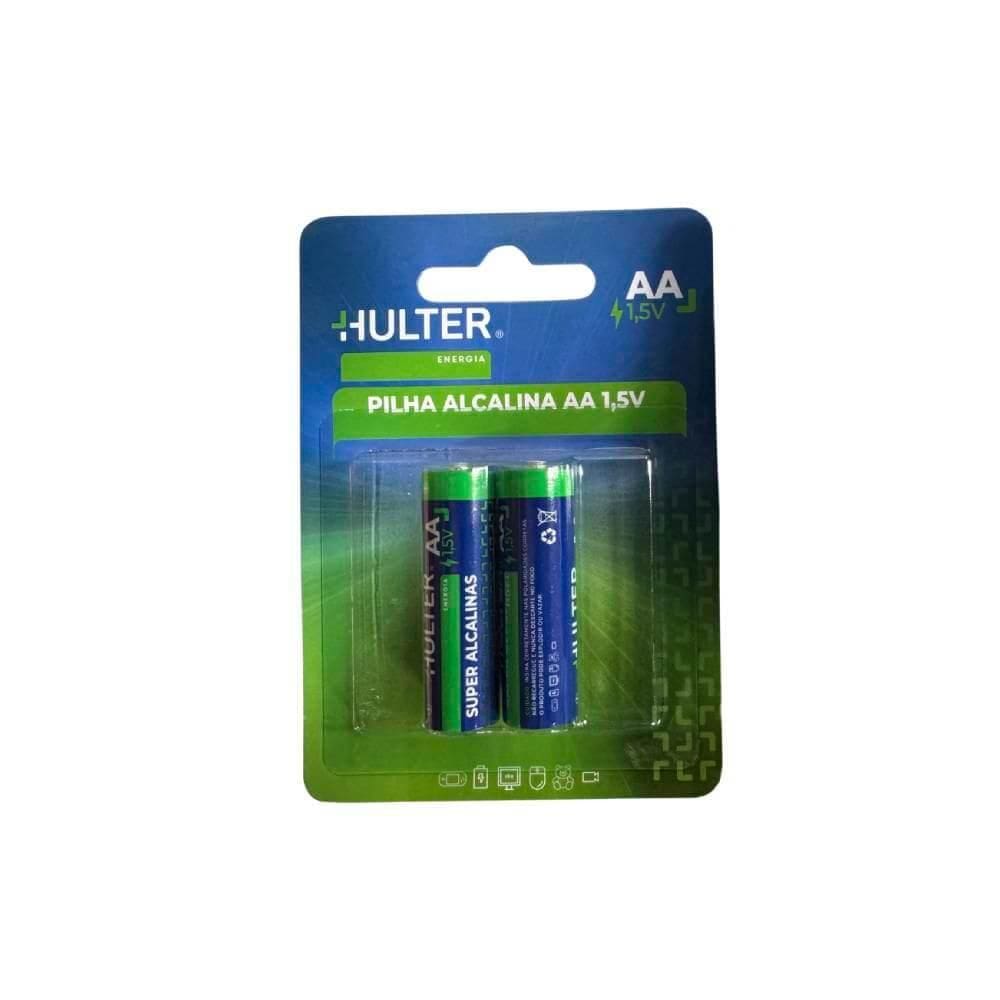 Pilha Hulter Alcalina AA 1,5V Blister 2 Unidades HT1PILHA-AA2F