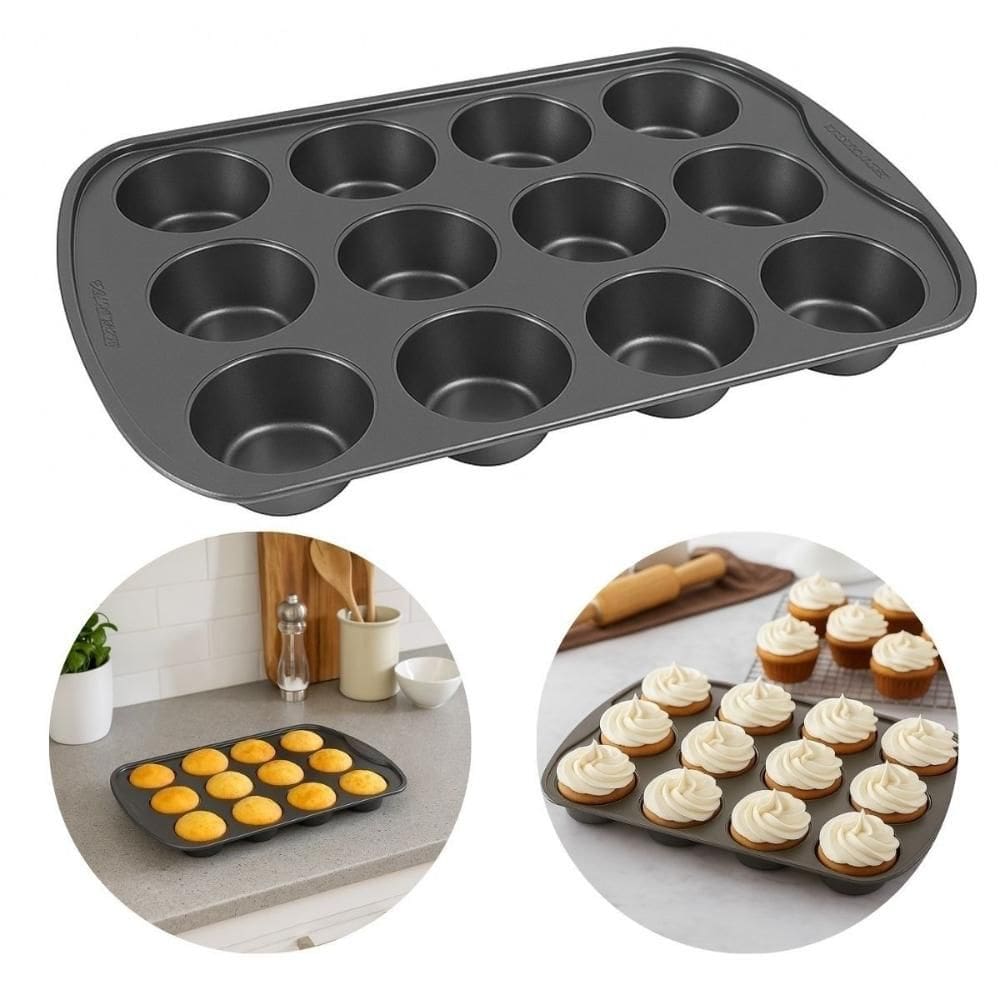 Forma Antiaderente para Muffins Cupcake Bolo 12 Cavidades