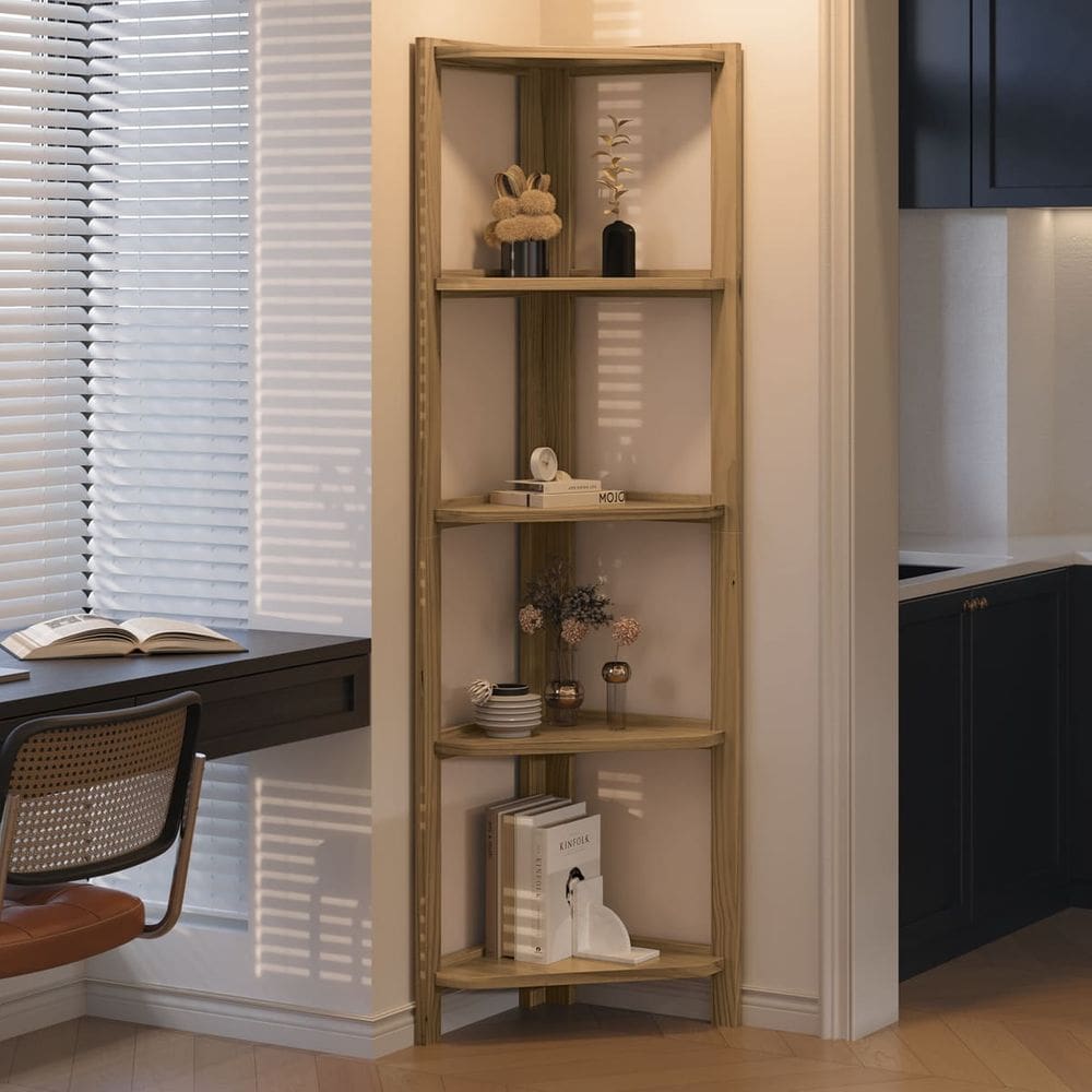 Estante De Canto Zoe Organizadora Livreiro Com 5 Prateleiras