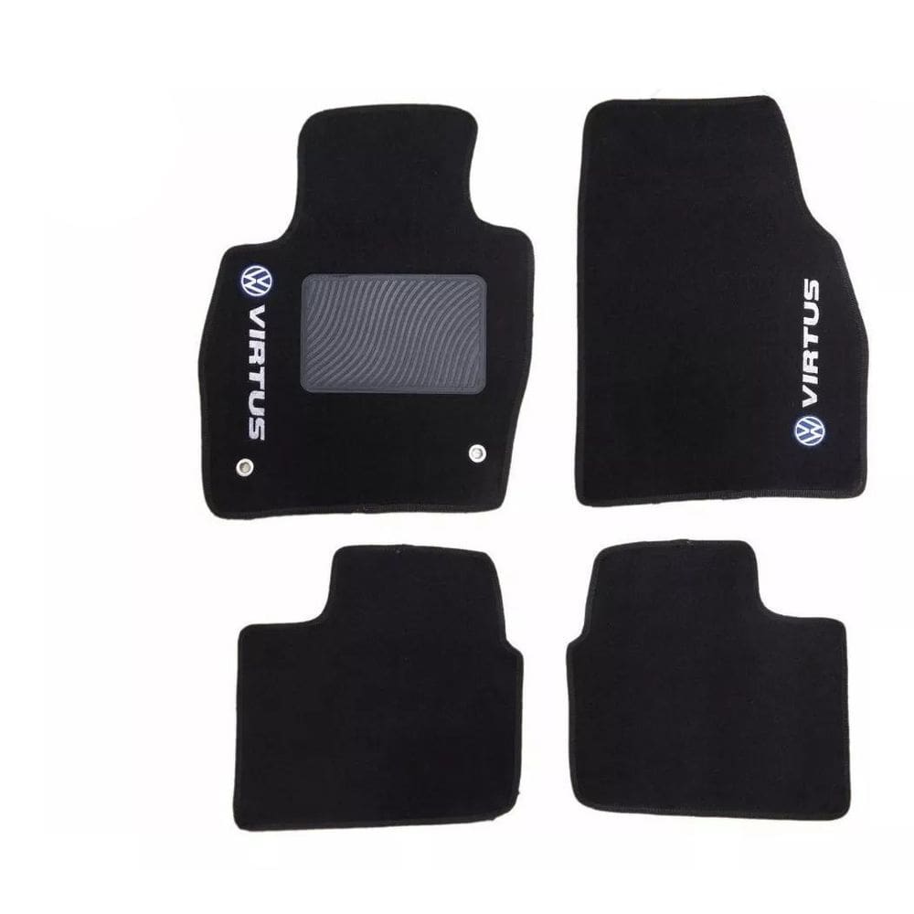 Kit Tapete Carpete Volkswagen Virtus 2018 Até 2020 Preto