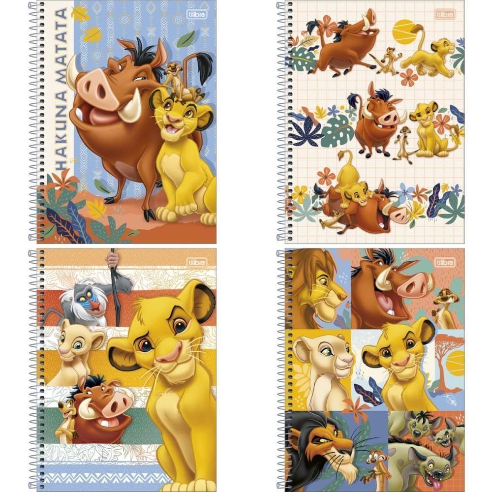 Caderno 01X1 Capa Dura O Rei Leao 80Fls Pct.C/04