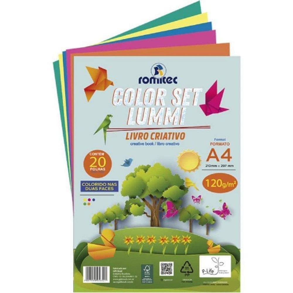 Bloco Para Educação Artística Livro Colorset Lumi 120G 20Fl