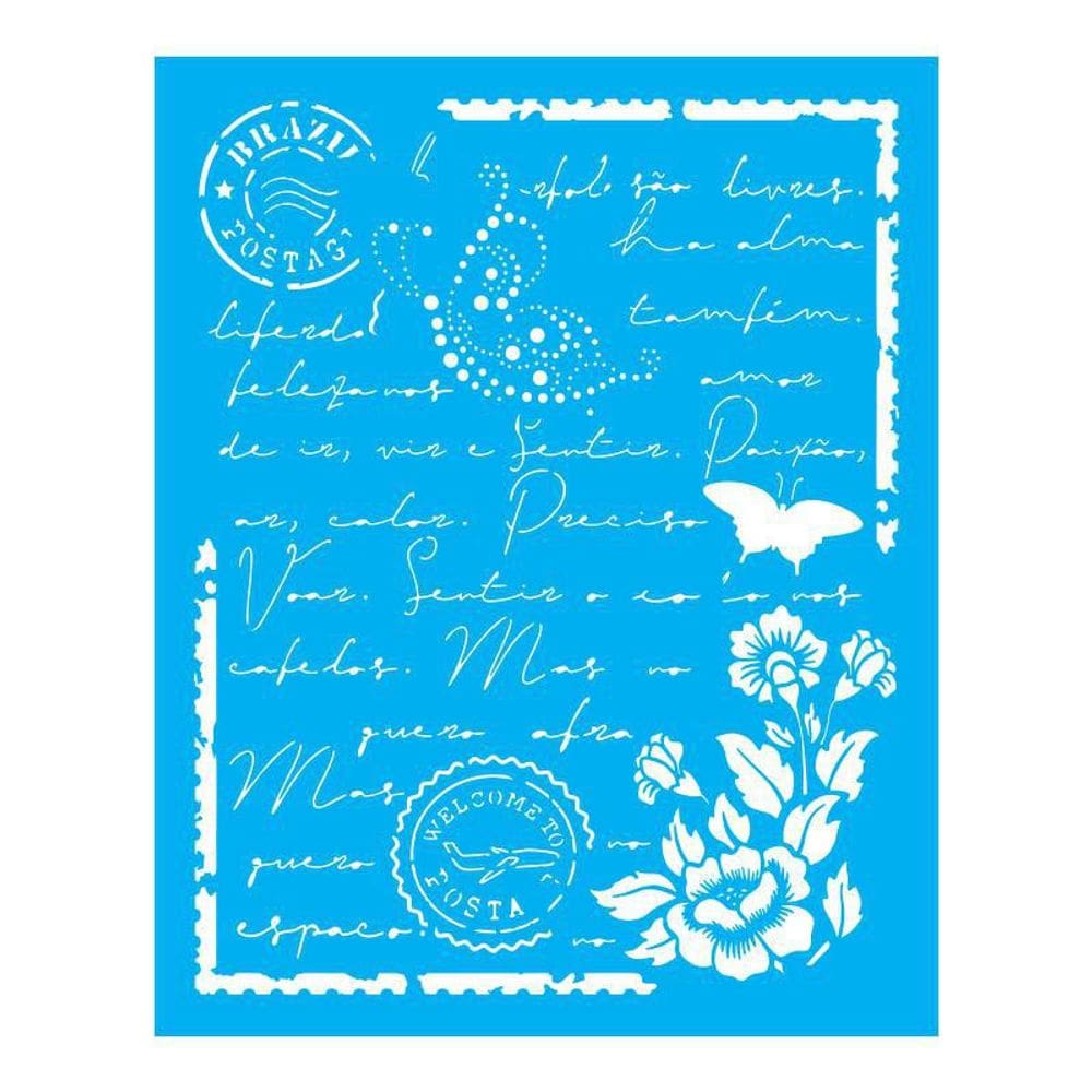Stencil Tamako Carta - 20X25Cm - Ref B932