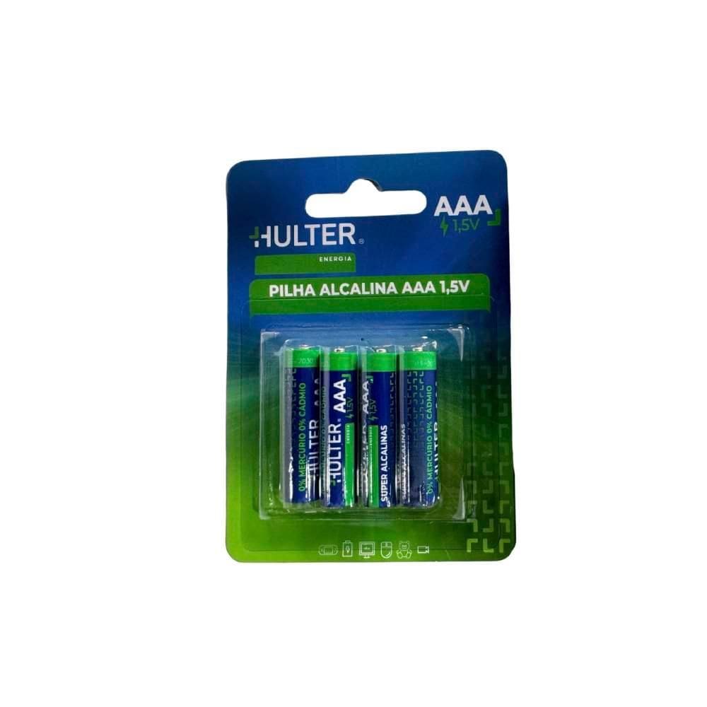 Pilha Hulter Alcalina AAA 1,5V Blister 4 Unidades HT1PILHA-AAA4F