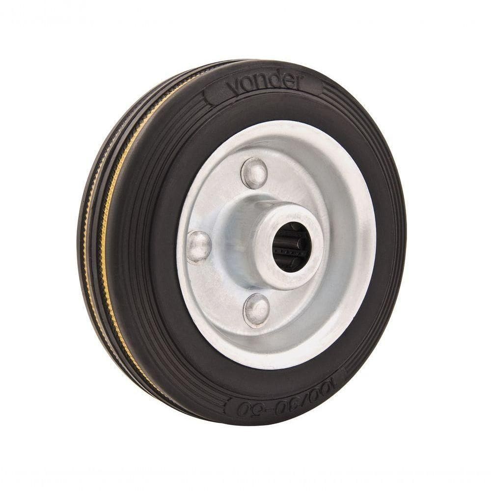 Roda Borracha 5 Média 140kg Rolete 15mm Vonder