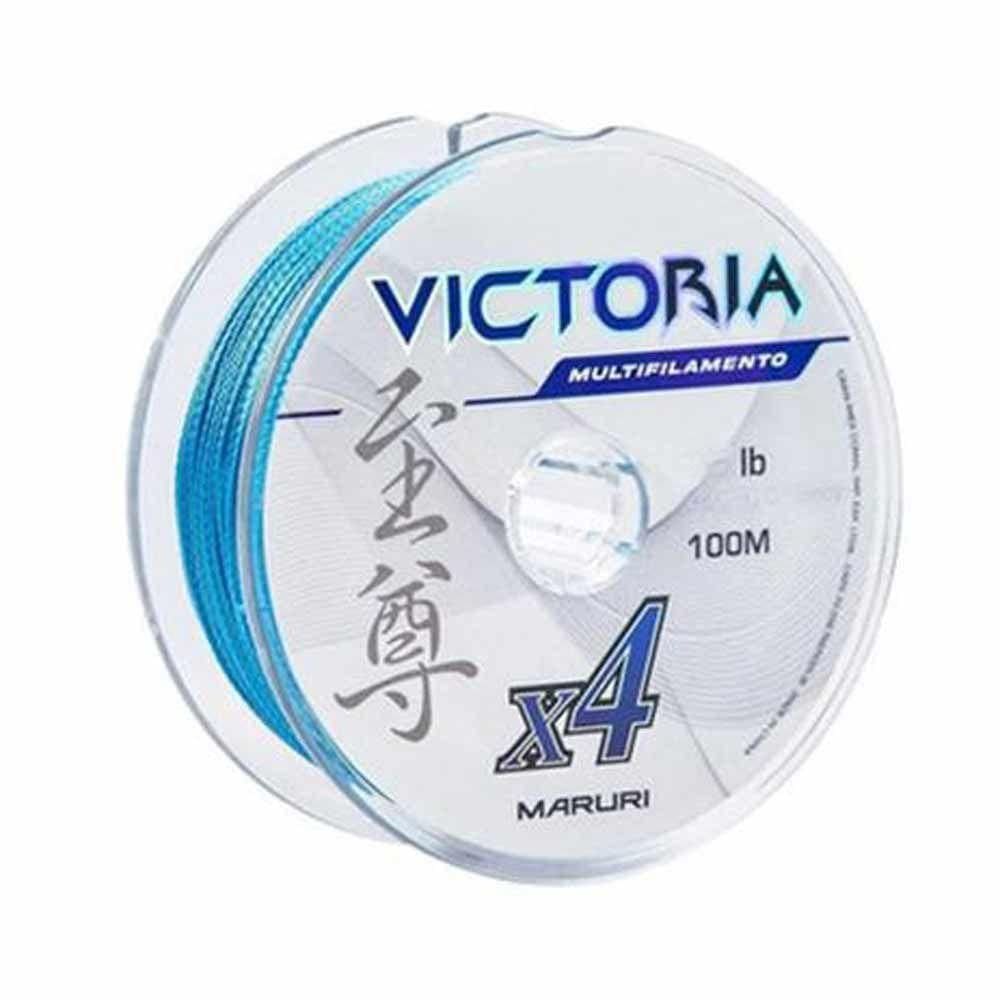 Linha De Pesca Multifilamento 4 Fios Victoria Azul 100m Tamanho 0,14mm