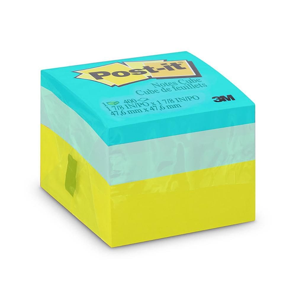 Bloco Post it cubo verde 47,6x47,6mm 400 fls 3M