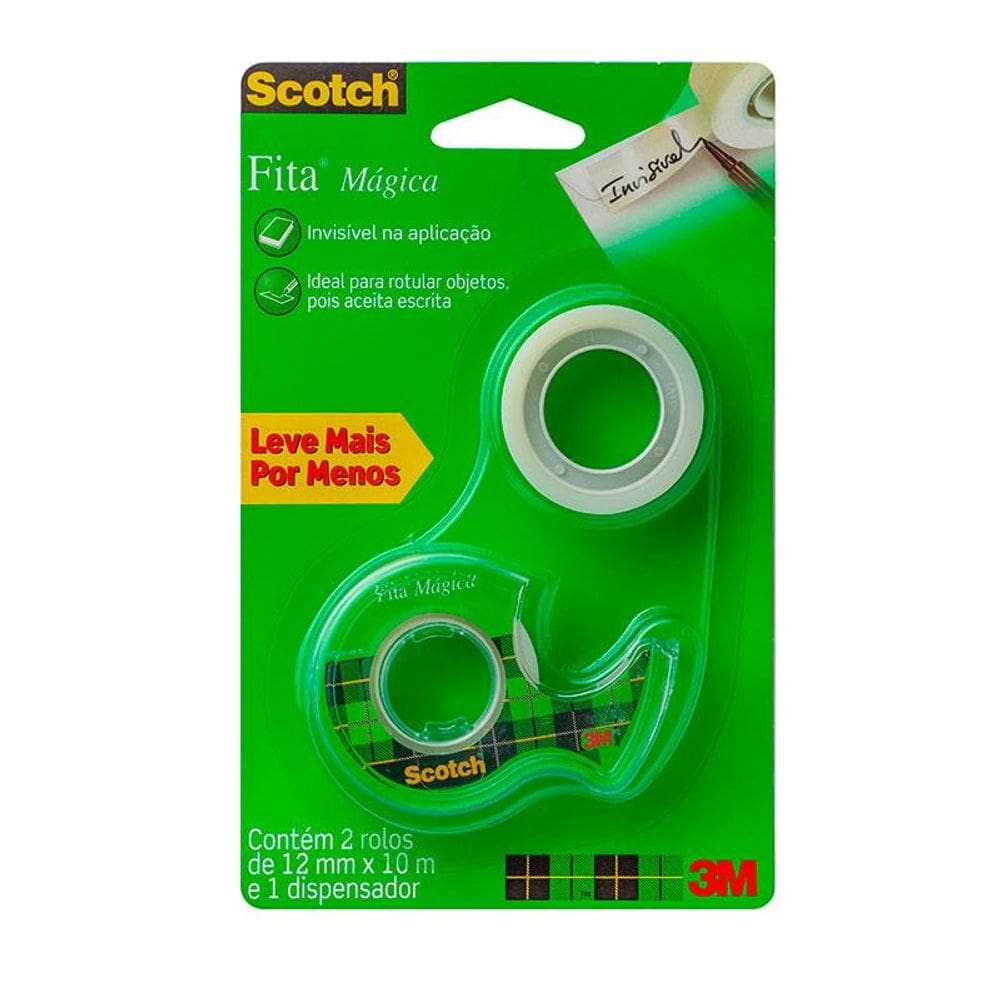 Fita mágica com aparelho 12mmx10m 2 rolos 3M
