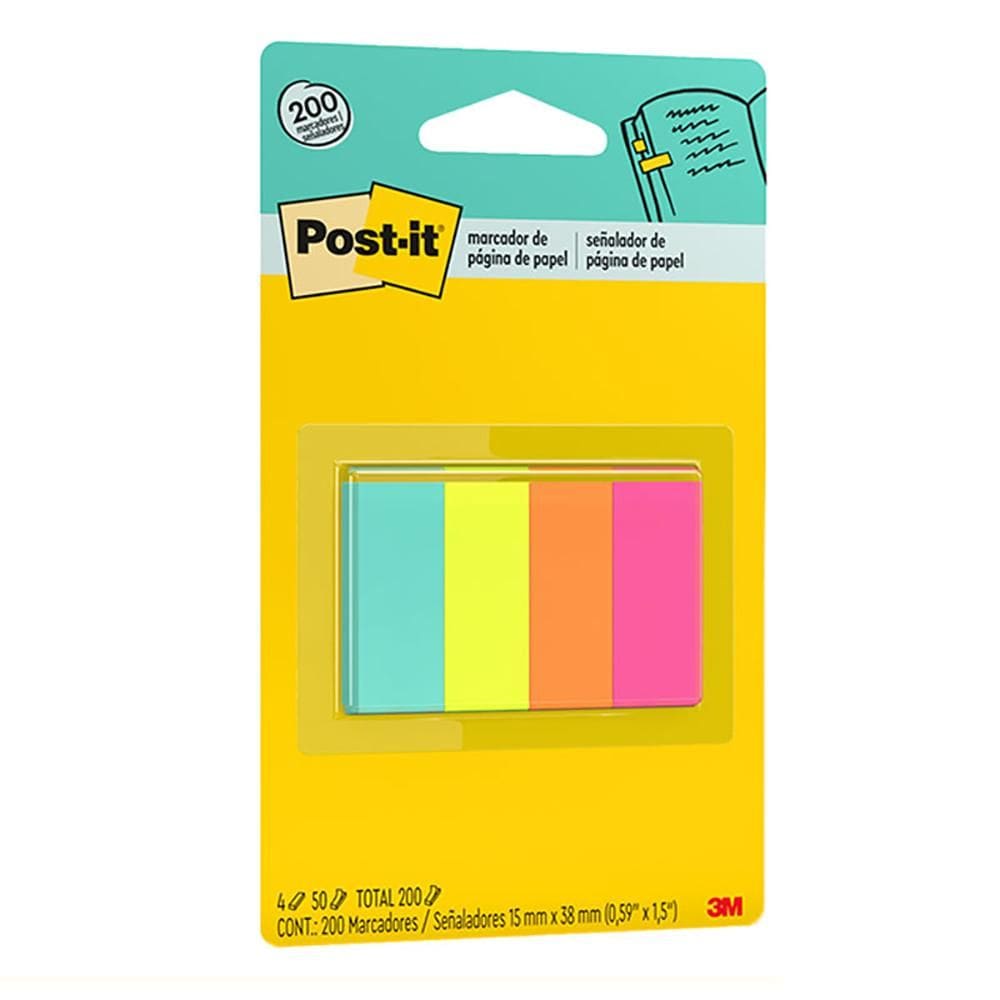 Adesivo Post it Flags de papel 38x15mm 200 fls 3M