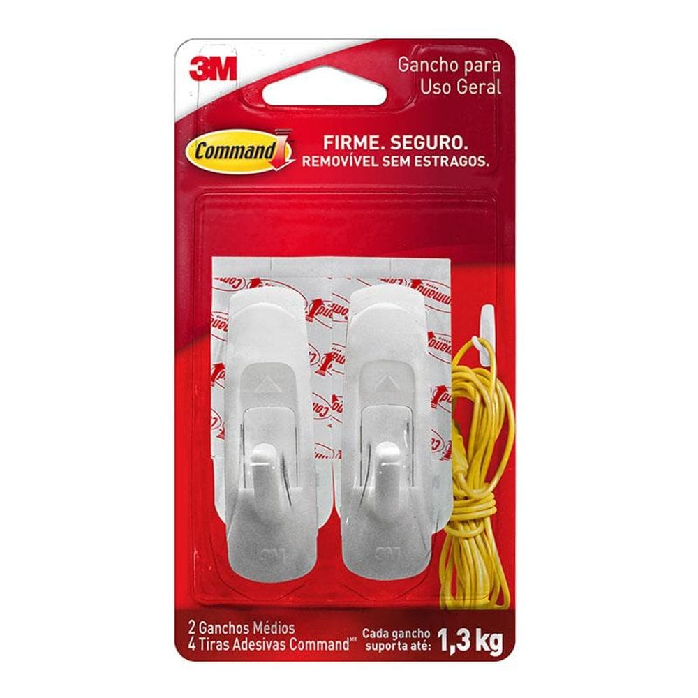 Gancho Command branco médio 2 unid H0001818113 3M