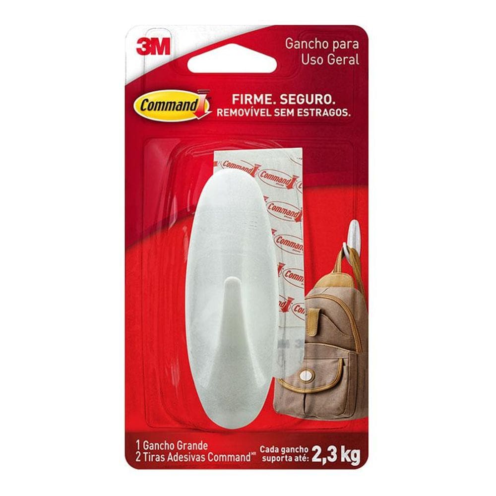 Gancho adesivo grande branco Command HB004131650 3M