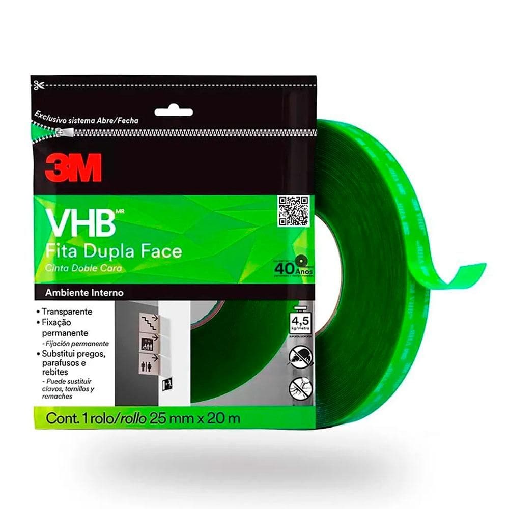 Fita dupla face transparente 25mmx20m 4910 3M