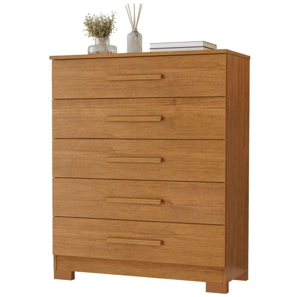 Cômoda Cristina Cinamomo 5 Gavetas Jcm Movelaria