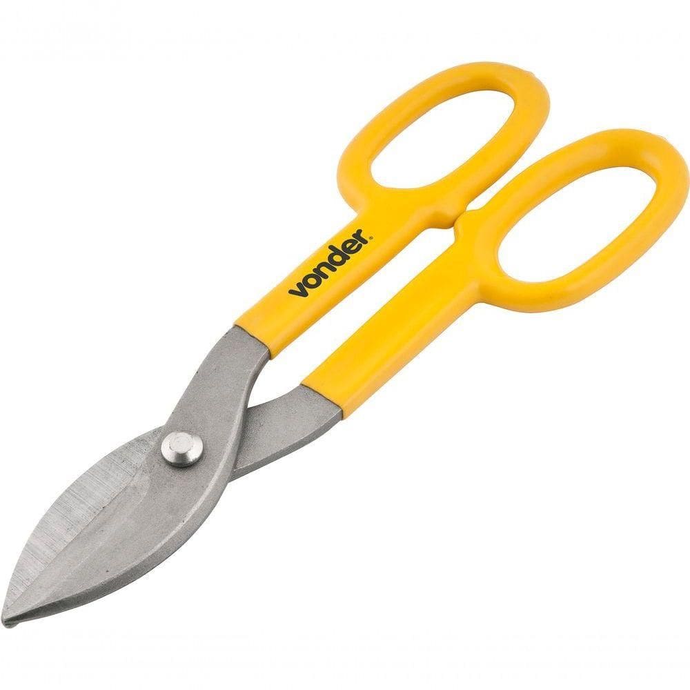 Tesoura Chapas Universal 10 Reta Cabo Plastificado Vonder