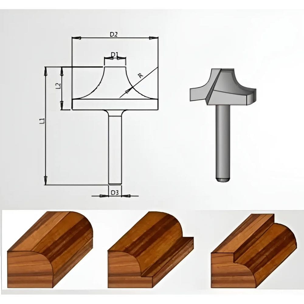 Fresa Para Decoração De Borda 22,5x17,5mm Radix - 19r17.5.01