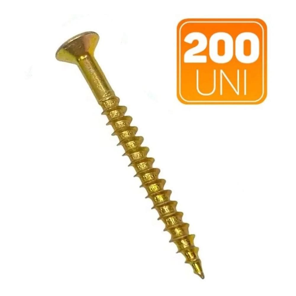 Parafuso Chipboard Cabeç Chata 5,0x50mm 200 Unidades Belenus