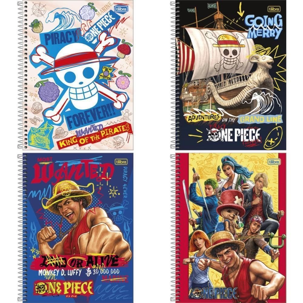 Caderno 01X1 Capa Dura One Piece Netflix 80Fls.