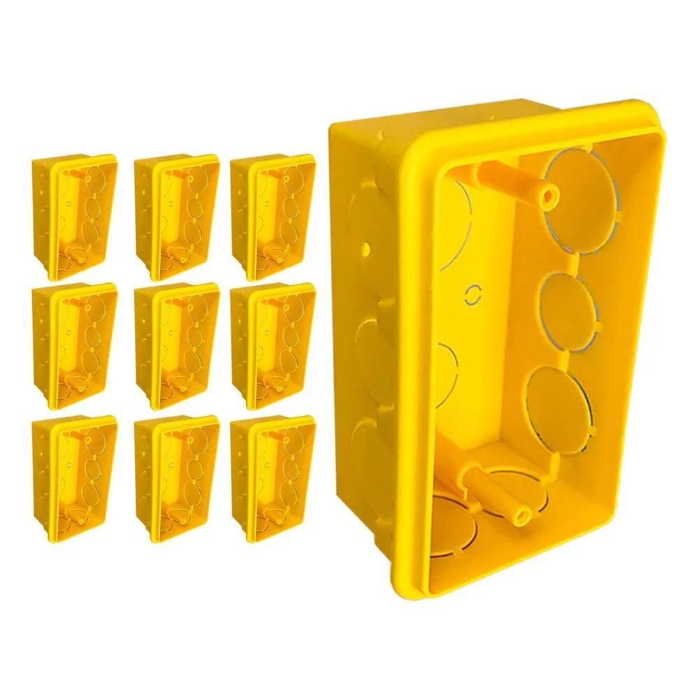 2X Kit 10 Caixas De Luz 4X2 Reforçada Para Tomada E Interr