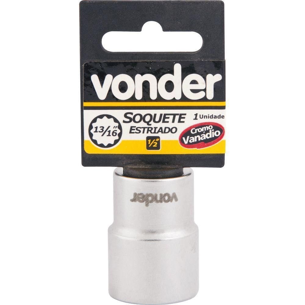Soquete Estriado Enc 1-2” 27mm Curto Vanád. Vonder