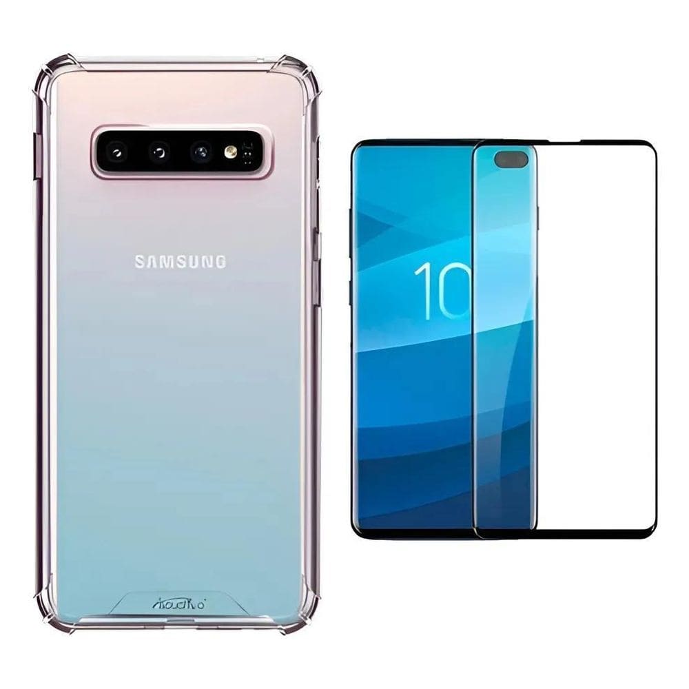 2X Capinha Capa Anti Impacto Para Galaxy S10 Plus + Pelicu