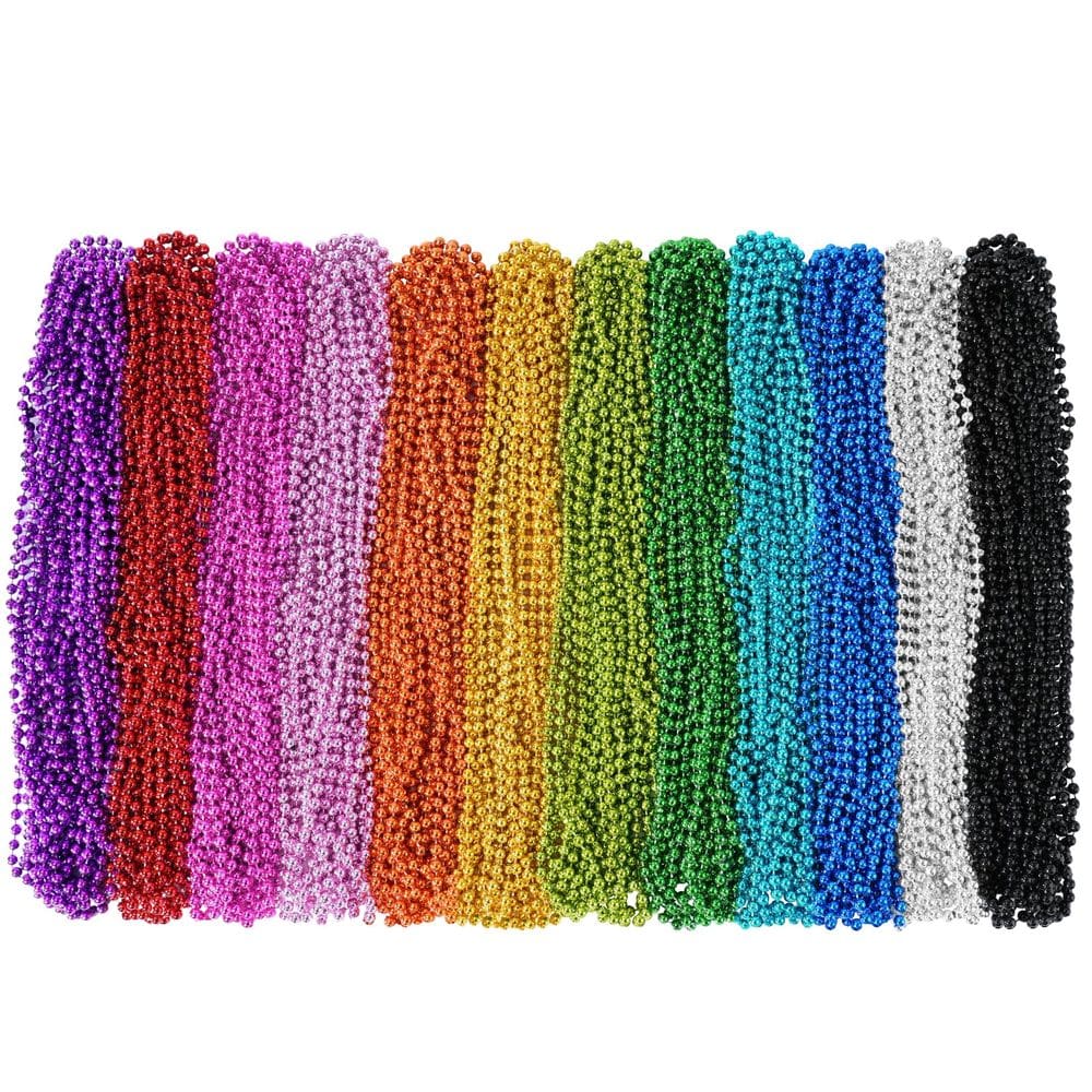 Colares de miçangas SHAOQINLIN Mardi Gras 144 unidades metálicas 84 cm