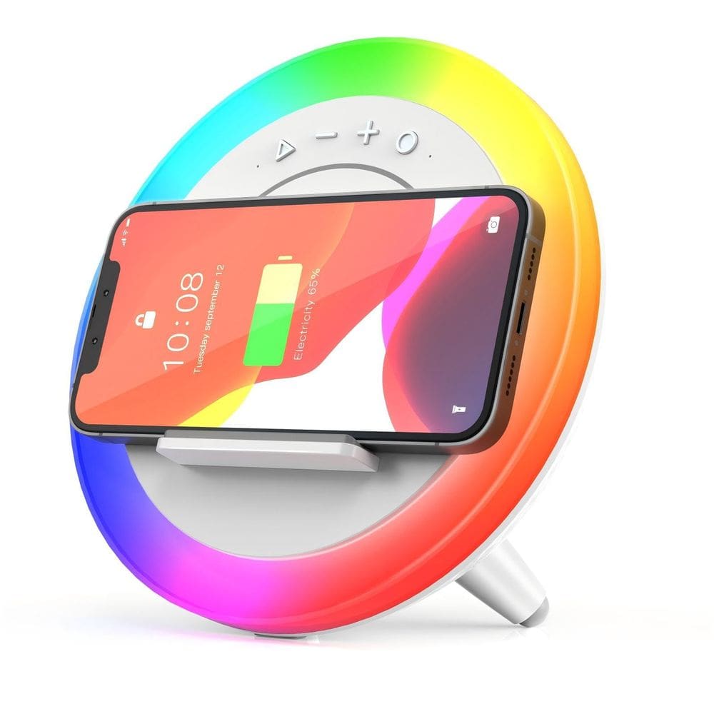 Alto-falante Bluetooth Swarmir Night Lights com carregamento sem fio
