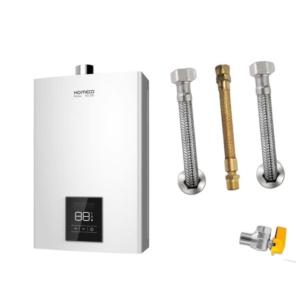 Kit Aquecedor Komeco KO21DPRIME 21L GLP  + Acess. Ligação