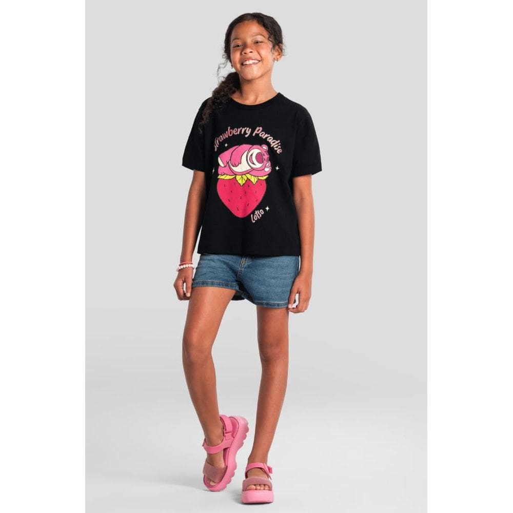 Blusa infantil menina do Lotso brilhante Brandili