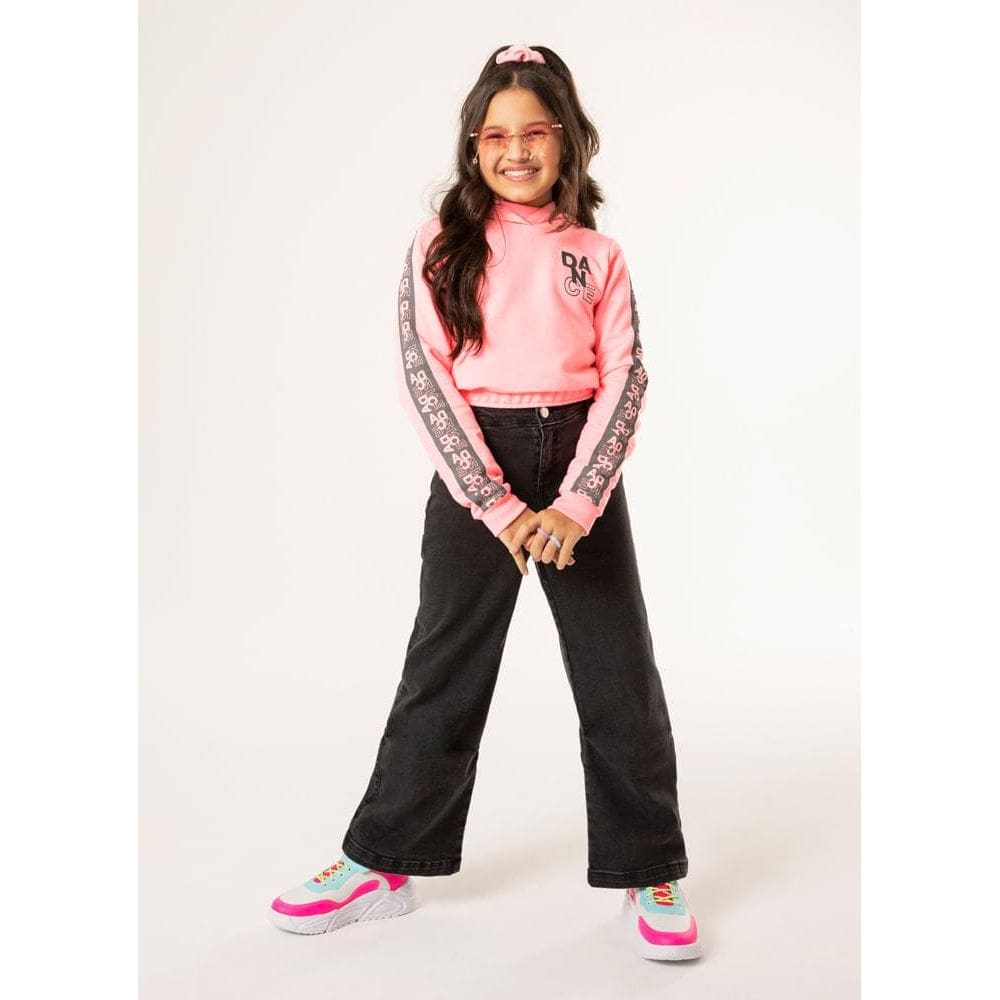 Blusão cropped infantil menina Mari Santos Brandili