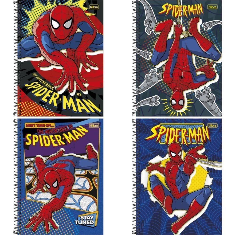 Caderno 10X1 Capa Dura Spider-Man 160Fls Fit Pct.C/04